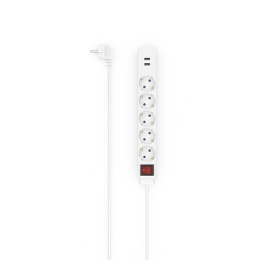 Hama Steckdosenleiste 00223183 5fach USB-A Schalter 1,4m ws