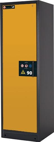Sicherh.-Schrank Typ90 H1953xB599xT615mm grau/gelb Vollblechtüren ASECOS || VE = 1 ST