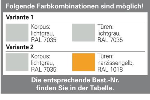 Sicherh.-Schrank Typ90 H1935xB1400xT598mm grau/gelb Vollblechtüren LACONT || VE = 1 ST