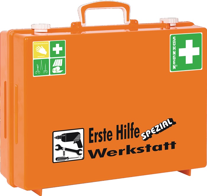 Erste Hilfe Koffer Beruf SPEZIAL Werkstatt B400xH300xT150ca.mm orange SÖHNGEN