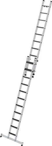Schiebeleiter Alu.Stufen 1x11+1x10 Arbeits-H.b.ca.6200mm clip-step R13 Auflage || VE = 1 ST
