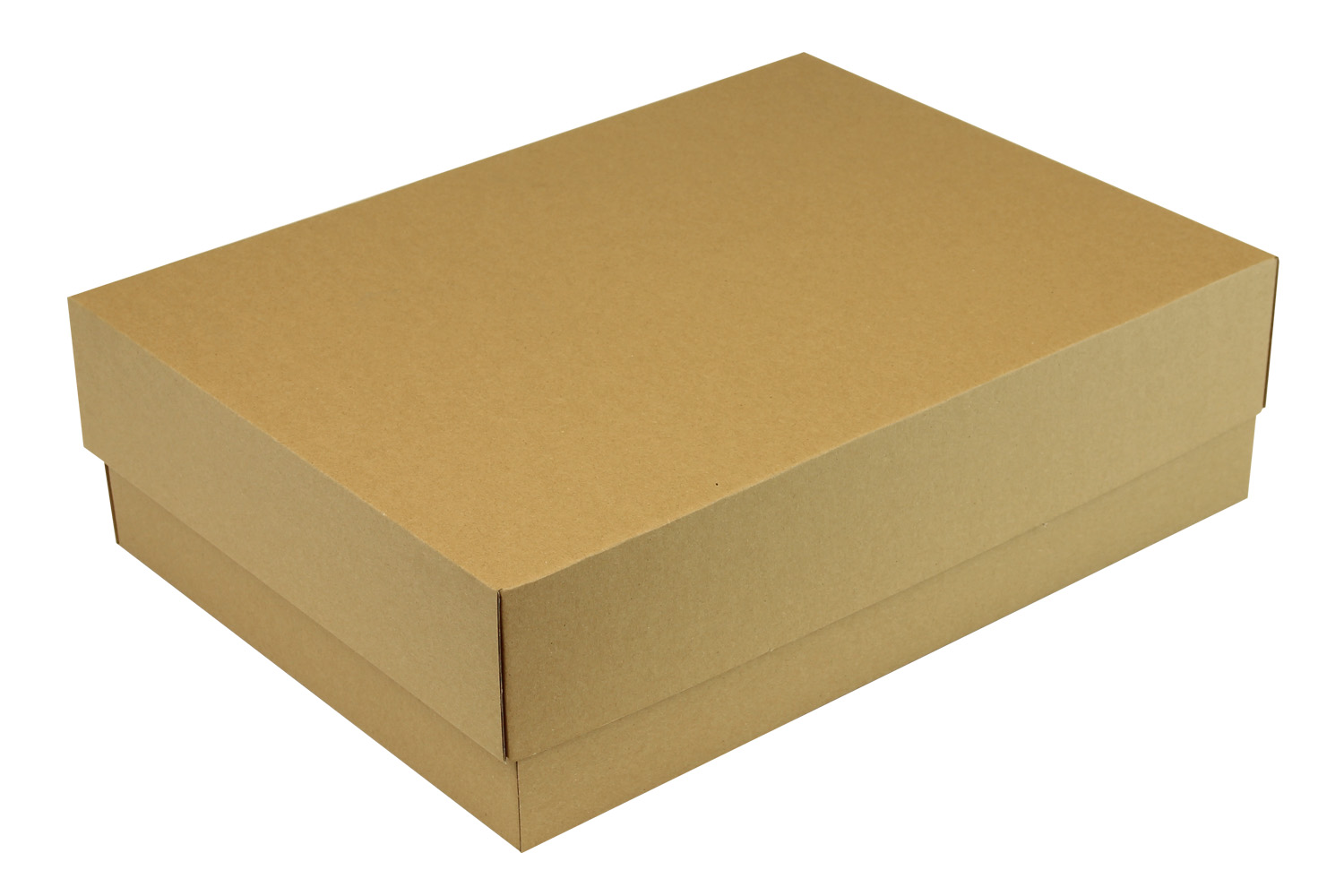 Stülpdeckelkarton aus Mikrowellpappe, 2-teilig, braun, DIN A3 | 435 x 315 x 80 mm (L x B x H) Innenmaß | VE = 50 Stk.