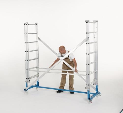 Fahrgerüst Arbeits-B800xL2300mm Alu.Gerüsthöhe 2310-3520mm 2 kN/m² || VE = 1 ST