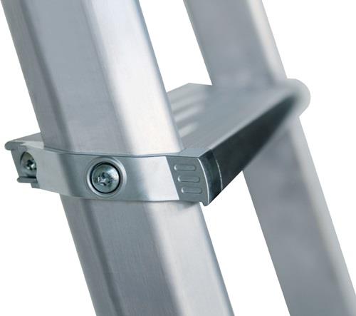 Stufenstehleiter 2x4 Stufen Alu.Gesamt-H.930mm Stufen-Holmverbindung geschraubt || VE = 1 ST