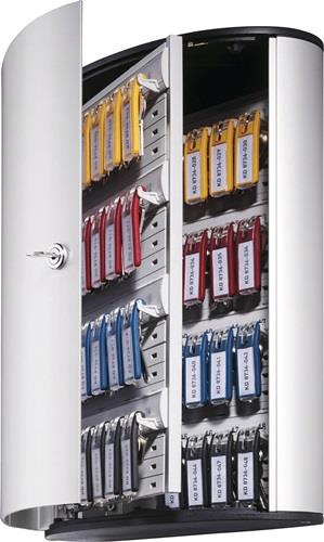 Schlüsselschrank Key-Box H400xB302xT118mm 1-türig Zylinderschl.Anz.Hak.72 || VE = 1 ST