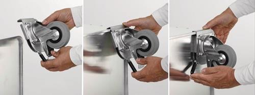 Clip-On-Rollensatz Bockrollensatz VG f.Aluminiumbox ZARGES || VE = 1 ST