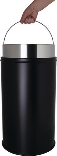 Abfallsammler Ø314xH650mm 30l schwarz HELIT || VE = 1 ST