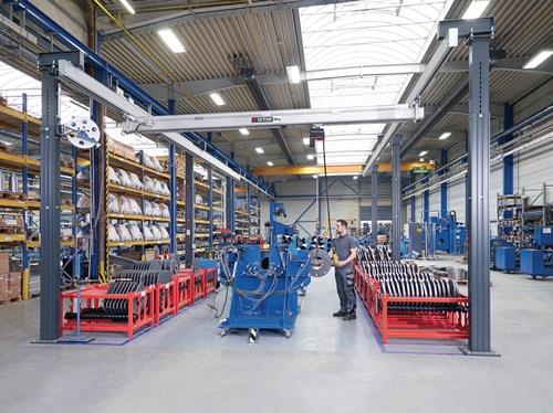 Zweischienenportalkran ErgoLine® Aluminium/Stahl Trgf.250kg Bau-H.2899-4259mm || VE = 1 ST