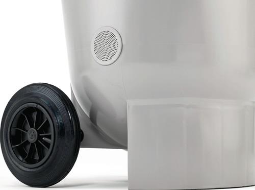 Spraydosen-Sammelbehälter 120l PE grau/orange fahrbar CEMO || VE = 1 ST