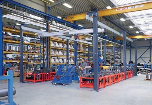 Zweischienenportalkran ErgoLine® Aluminium/Stahl Trgf.250kg Bau-H.2899-4259mm || VE = 1 ST
