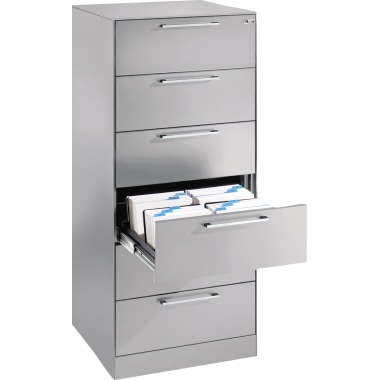 C+P Karteischrank Asisto 146224622S10007 A5 quer wsalu/wsalu