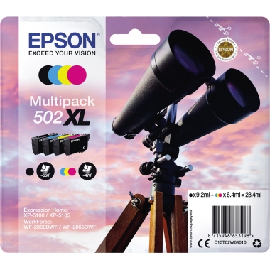 Epson Tintenpatrone C13T02W64010 502XL sw/c/m/y 4 St./Pack.