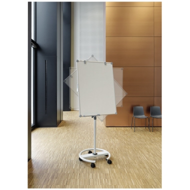 MAUL Flipchart MAULpro flip2use 6370884 Rundfuß emailliert