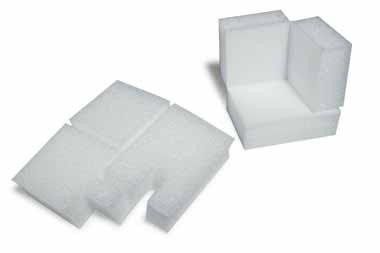 Eckenschutz aus PE-Schaum | 95 x 95 x 95 mm Schenkelinnenmaß - 43 mm Schaumdicke | VE = 60 Stk.