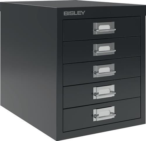 Schubladenschrank MultiDrawer™ H325xB279xT380mm schwarz 5 Schubl.BISLEY || VE = 1 ST