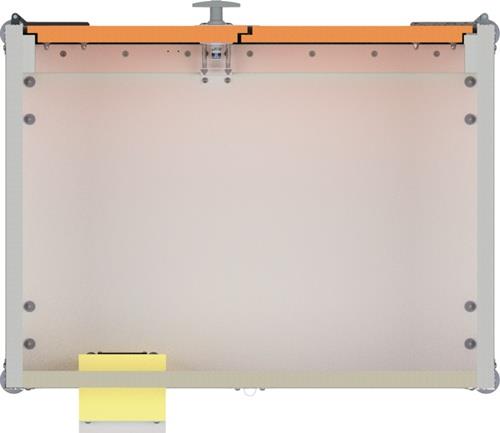 Sicherh.-Schrank lockEX H620xB800xT660mm grau/orange Ladeschrank Basic || VE = 1 ST