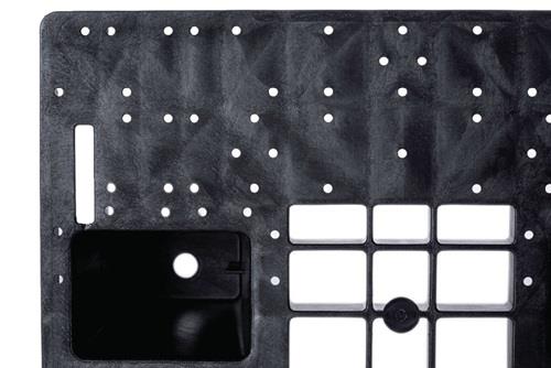 Displaypalette L600xB400xH155mm 4 Füße durchbrochen Recycling-PE || VE = 5 ST