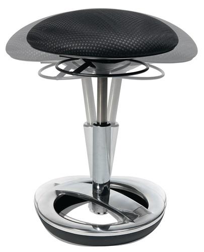 Hocker m.Standfußring Polster schwarz Sitz-H.440-570mm TOPSTAR || VE = 1 ST
