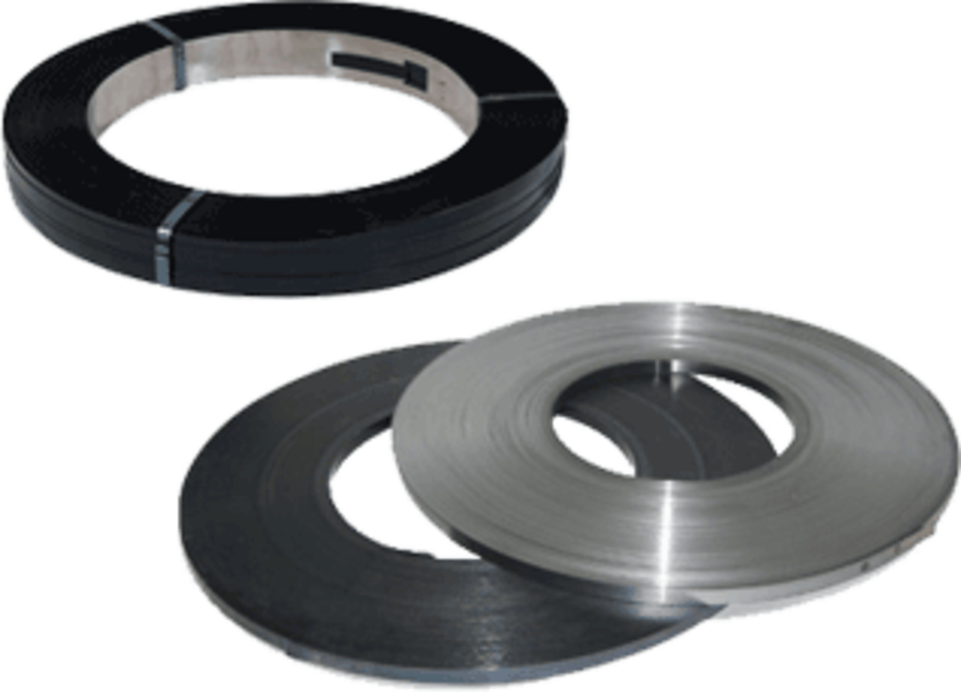 Stahlband, gebläut, in Packenwicklung, 900 kp | 19 mm x 378 lfm., Stärke: 0,5 mm |