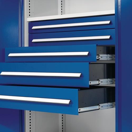 Schwerlastschrank H1950xB1000xT600mm grau 2 Fbd.1x100,2x125,2x175mm Trgf.200kg || VE = 1 ST