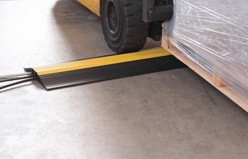 Industriekabelbrücke L1000xB350xH50mm PVC schwarz/gelb EHA || VE = 1 ST