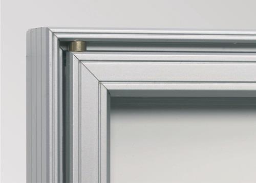 Flachschaukasten 2xDIN A4 B480xH350mm Alurahmen-Glastür f.Innenber.WSM || VE = 1 ST