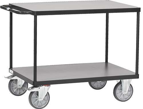 Tischwagen 2 Ladeflächen L1200xB800mm grau Trgf.600 kg FETRA || VE = 1 ST