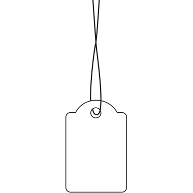 HERMA Hängeetikett 6948 32x50mm weißer Faden weiß 1.000 St./Pack.