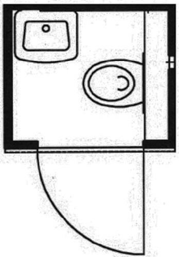 WC-Box FLADAFI TB 2704 B1250xT1400xH2425mm m.150l Wassertank verz.Trapezbl.SÄBU || VE = 1 ST