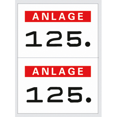 HERMA Anlagenummer 4832 15x22mm rot 1.000 St./Pack.